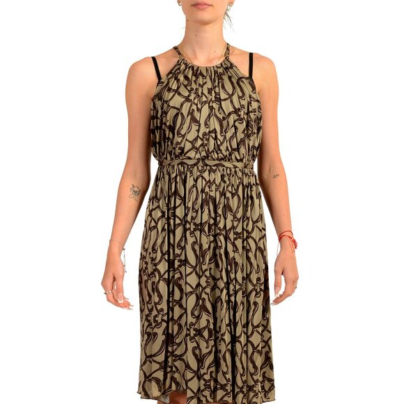 Versace VJC Women's Multi-Color Sundress Pleated A-Line Dress US S IT 40 - Picture 1 of 5
